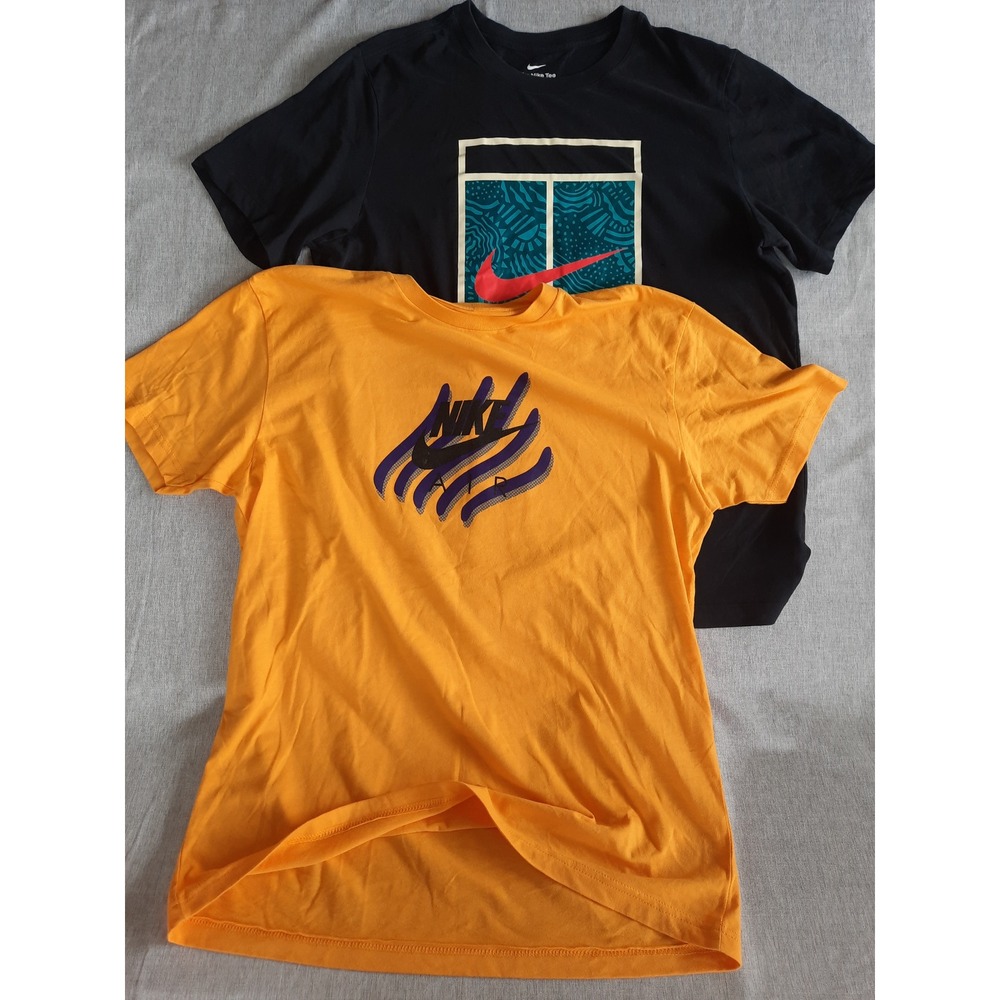 The Nike Tee Dri-Fit 2 of Large Art Logo Air Swoosh Shirt Short Sleeve RoundNeck